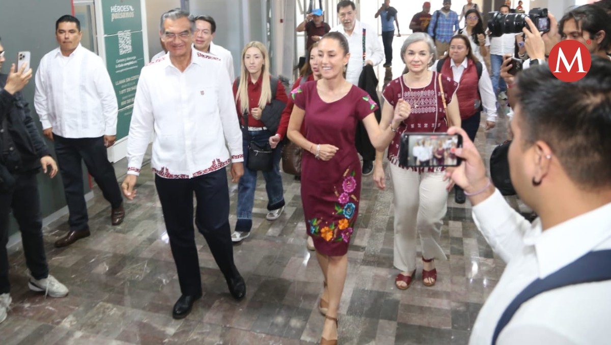 Con mariachis reciben a Claudia Sheinbaum en Tampico