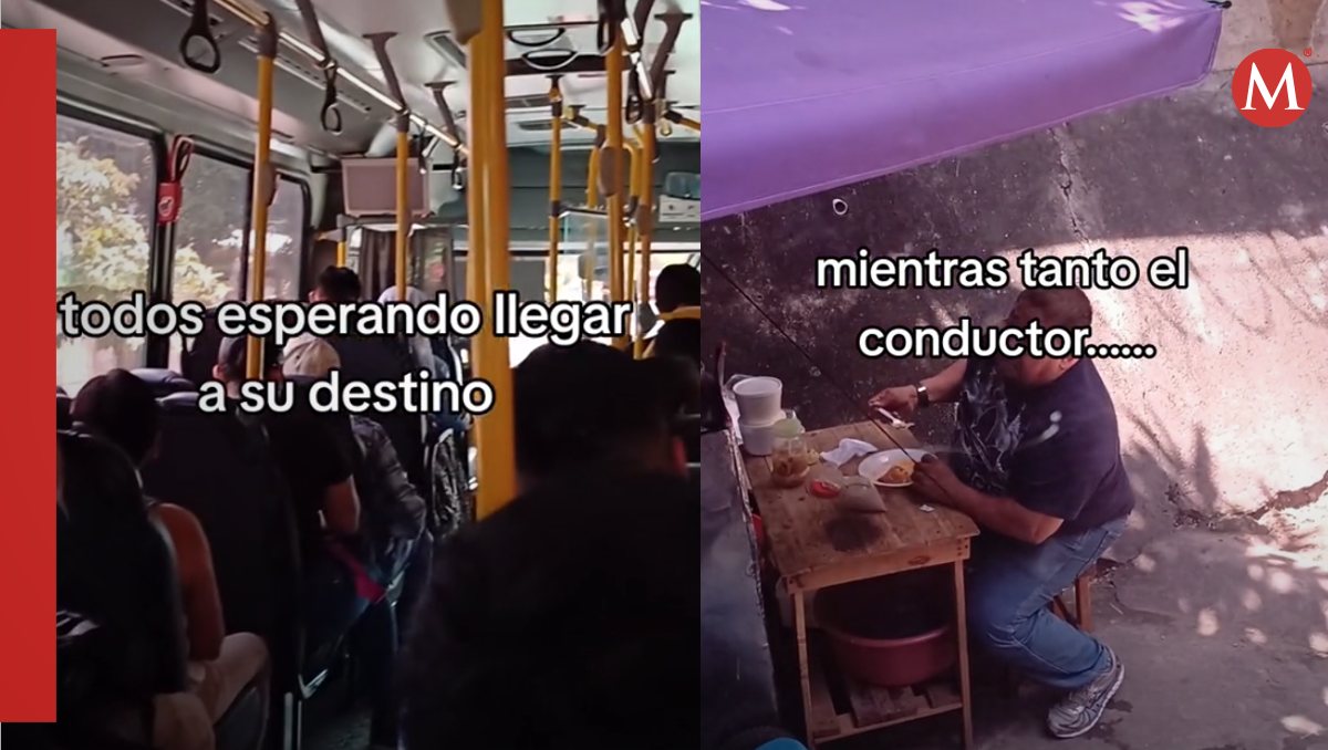 Conductor de autobús se detuvo a comer | TikTok