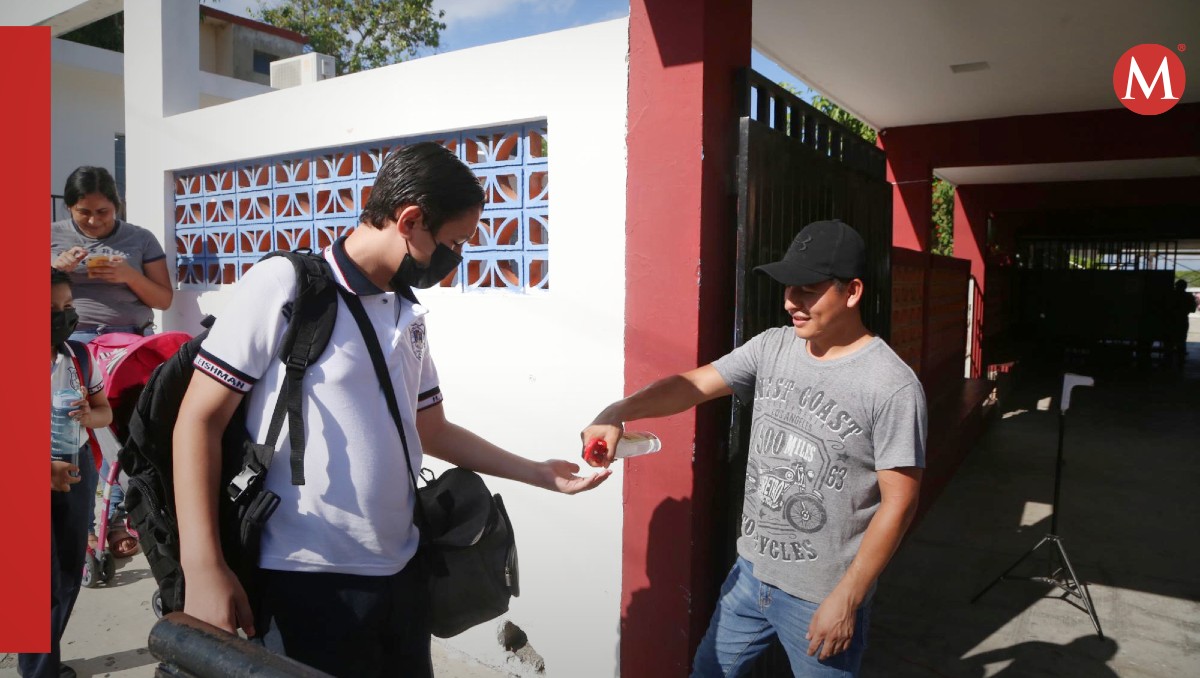 Retoman medidas sanitarias en escuelas de Tampico. (Yazmín Sánchez)