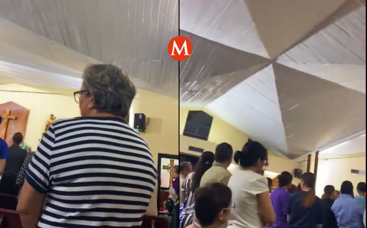 Joven grabó el techo de la iglesia un día antes que se derrumbara