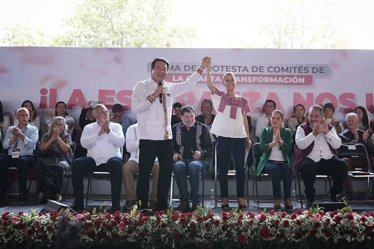 Mario Delgado y Claudia Sheinbaum en gira por Tlaxcala. (Especial)
