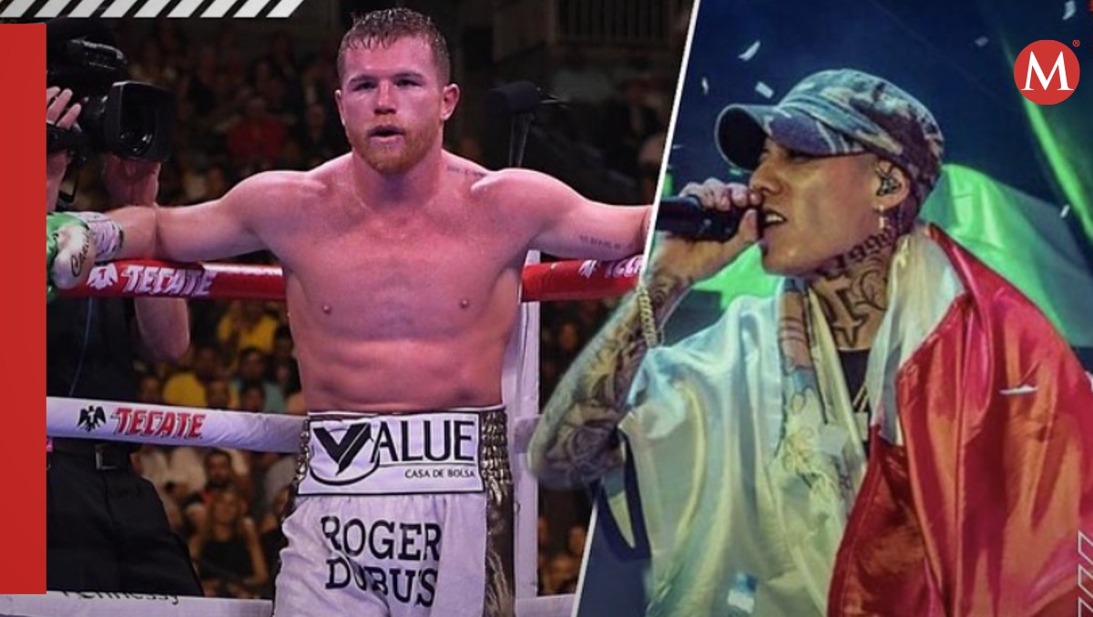 Santa Fe Klan cantando en pelea de Canelo contra Charlo | Instagram