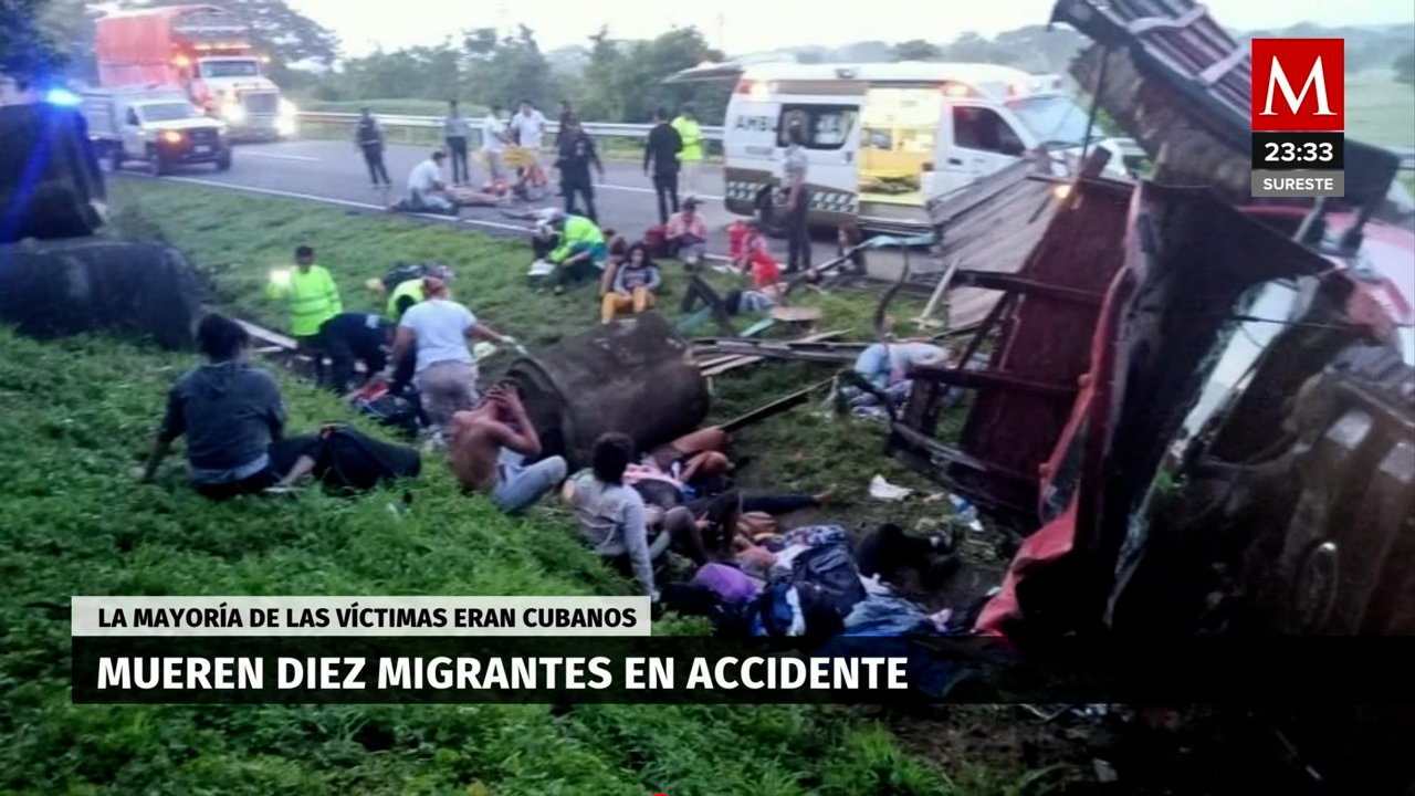 Camión con migrantes cubanos sufre terrible accidente en Chiapas