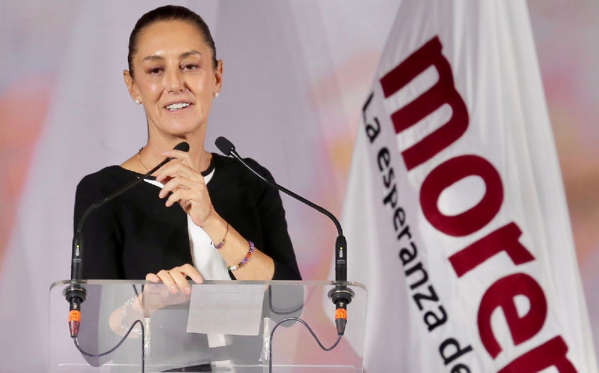 La coordinadora de la Defensa de la 4T, Claudia Sheinbaum, en conferencia de presna. | Ariel Ojeda