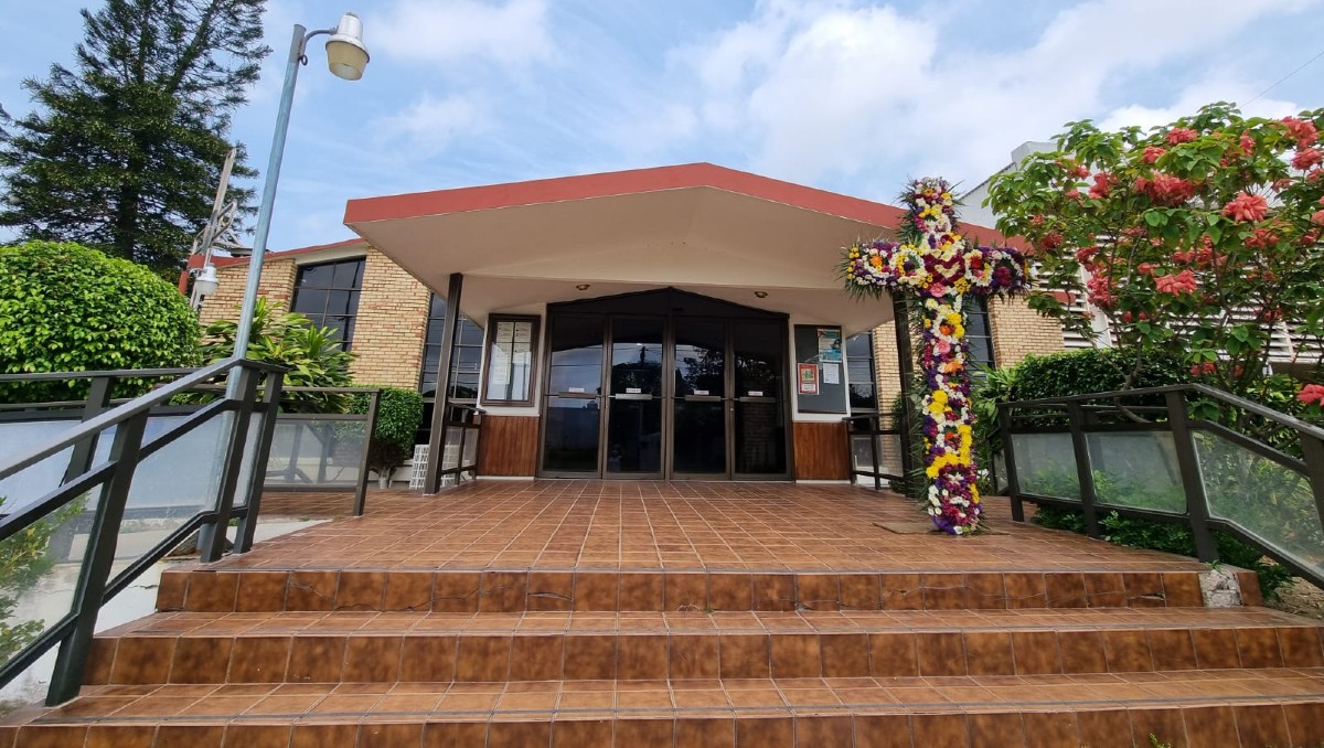 Iglesia Santa Cruz de Ciudad Madero antes del derrumbe. (Facebook)