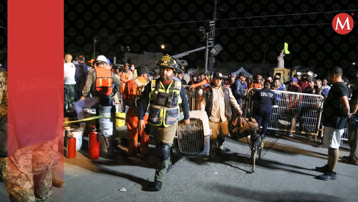 Labores de rescate tras derrumbe de iglesia de la Santa Cruz en Ciudad Madero. (Yazmín Sánchez)