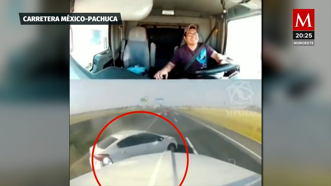 Impactante accidente en la México-Pachuca: Pipa aplasta auto | VIDEO