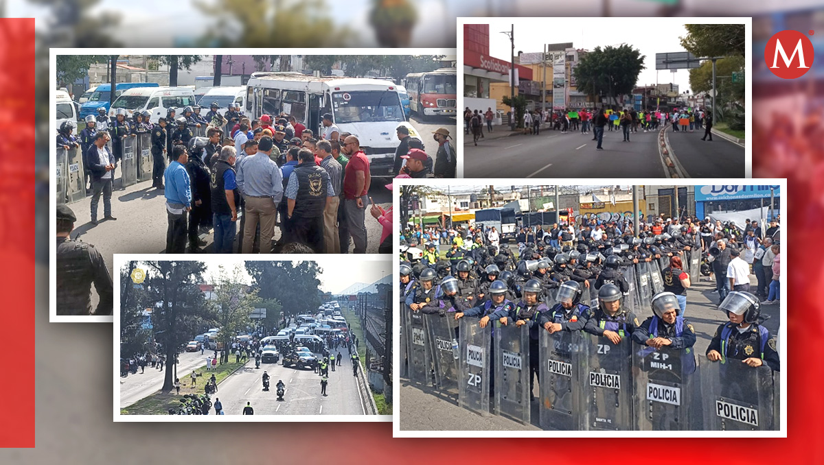 Los transportistas planean llegar hasta el Zócalo (Foto: Enrique Luna).