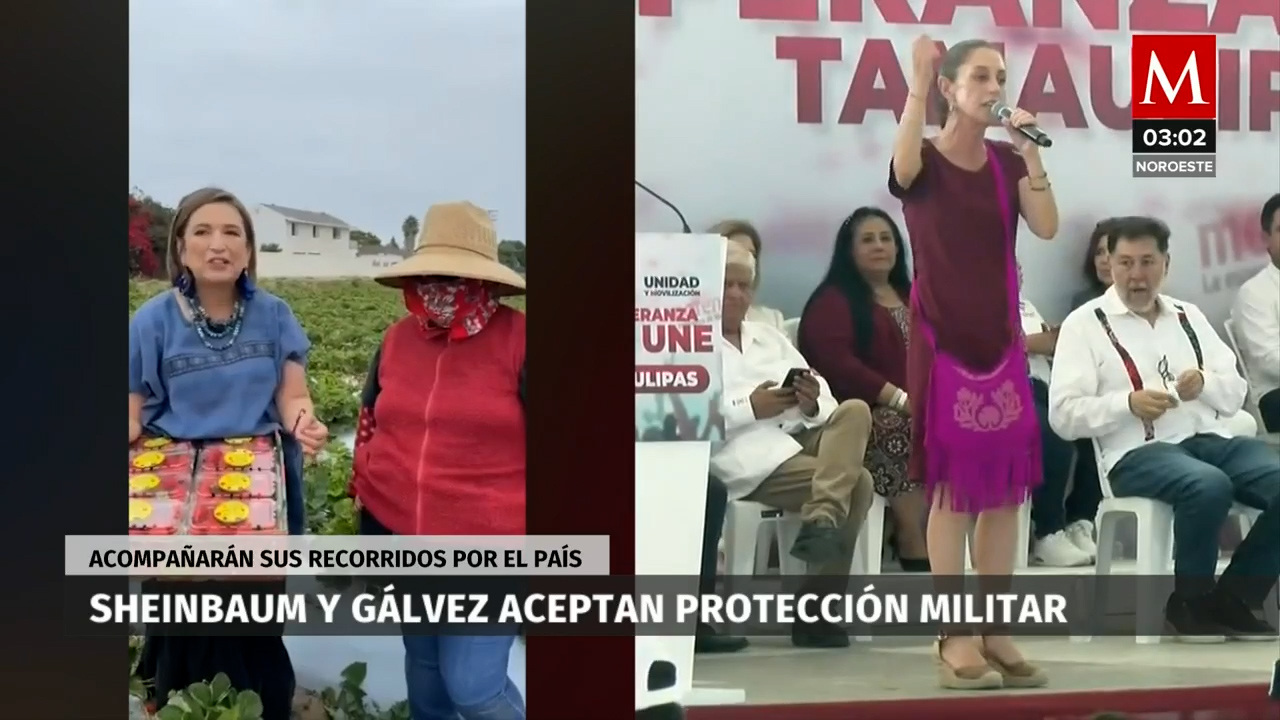 Claudia Sheinbaum y Xóchitl Gálvez refuerzan su seguridad en campaña presidencial