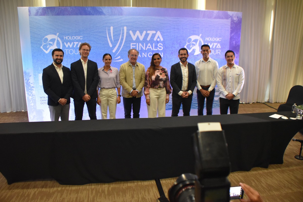 En conferencia de prensa Mara Lezama, gobernadora de Quintana Roo, preciso la importancia del evento y su derrama económica ( Pablo Vázquez).
