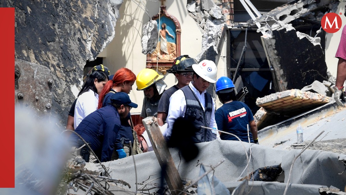 Derrumbe de iglesia en Ciudad Madero | AFP