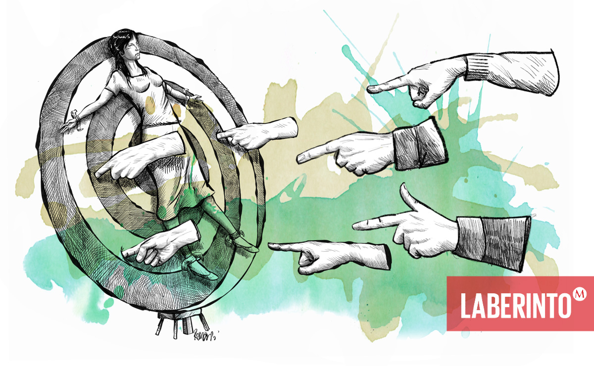 Resulta paradójica esta afición universal al lanzamiento de jabalina verbal, cuando tanto nos irrita ser la diana. (Ilustración: Román)