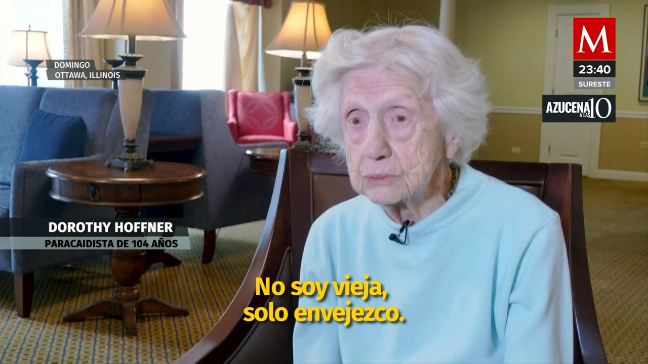 Dorothy, una mujer de 104 años salta en paracaídas