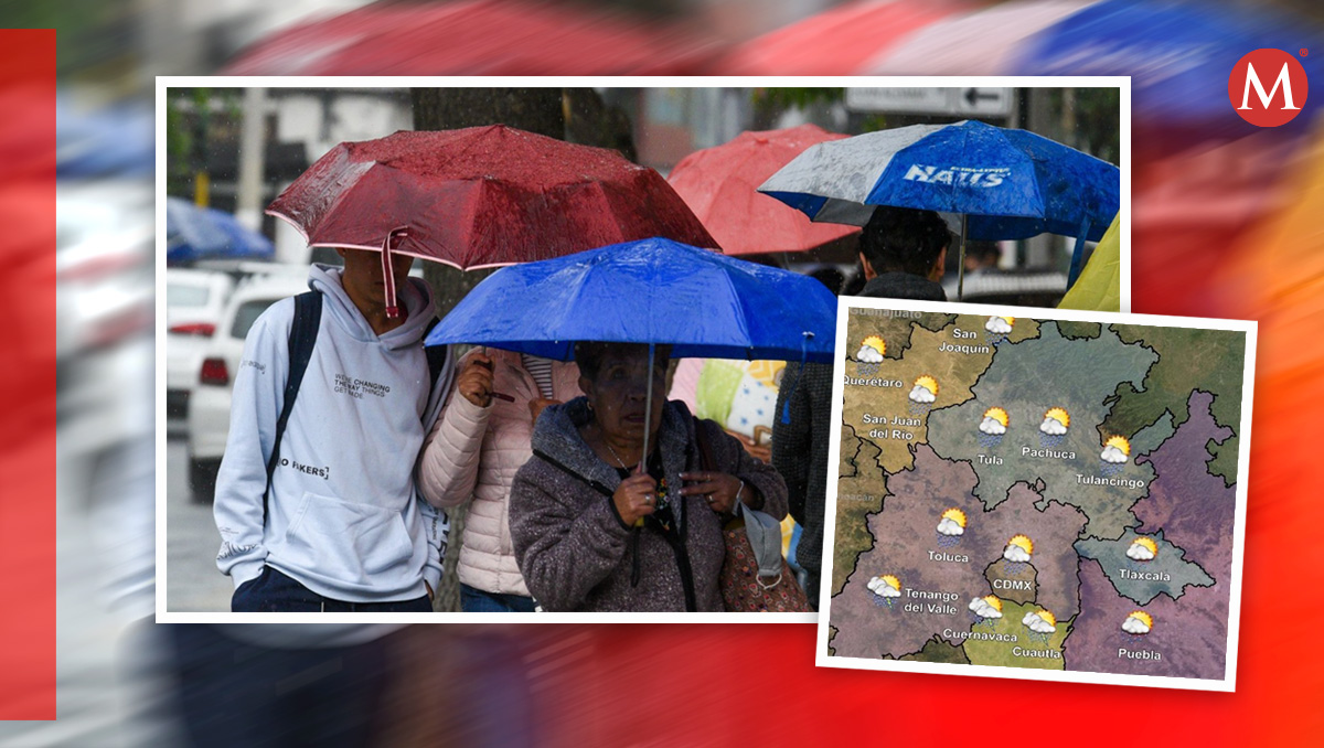 Toma tus precauciones, habrá tarde lluviosa en Edomex | (Diseño: Notivox con foto Cuartoscuro)