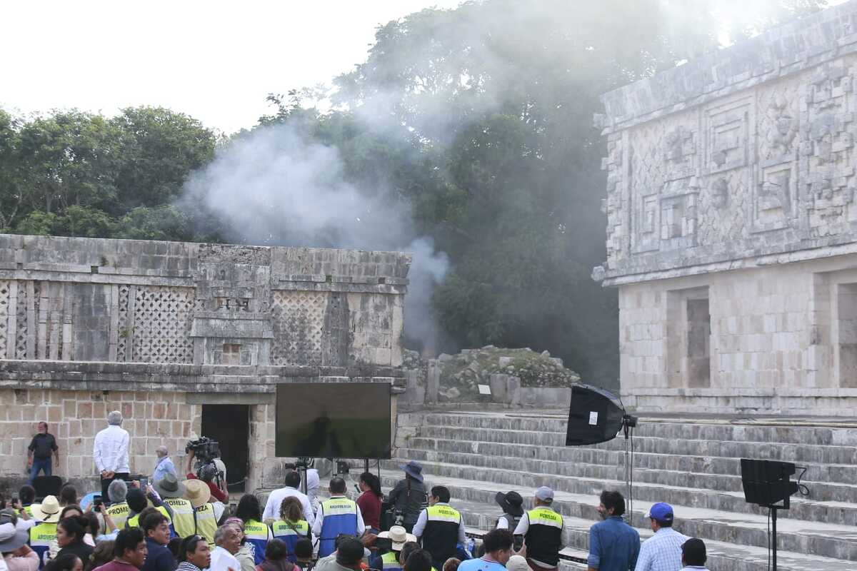 Cortocircuito en evento con AMLO en Uxmal | Juan Carlos Bautista