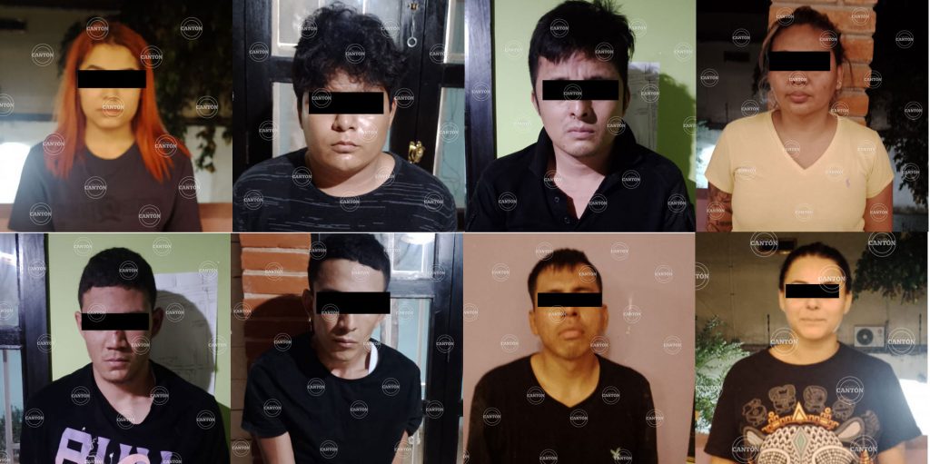 De los detenidos 5 son hombres y 3 mujeres