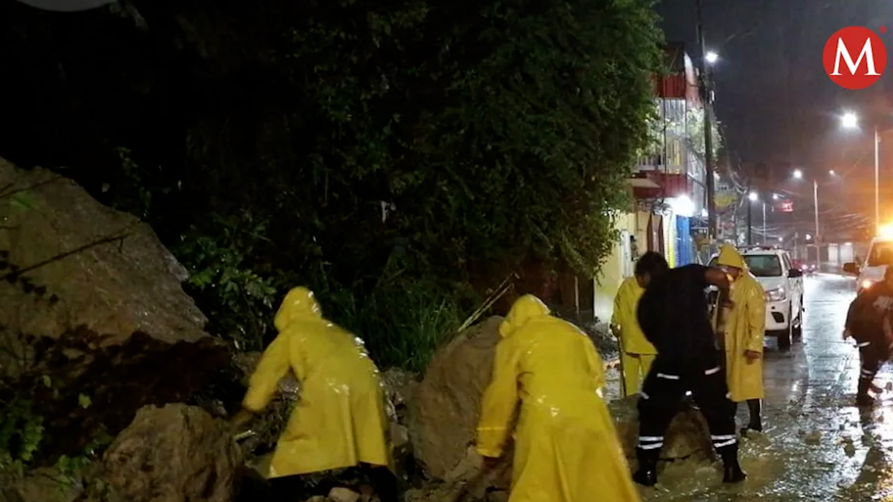 Se desgaja cerro en Tuxpan por fuertes lluvias al norte de Veracruz