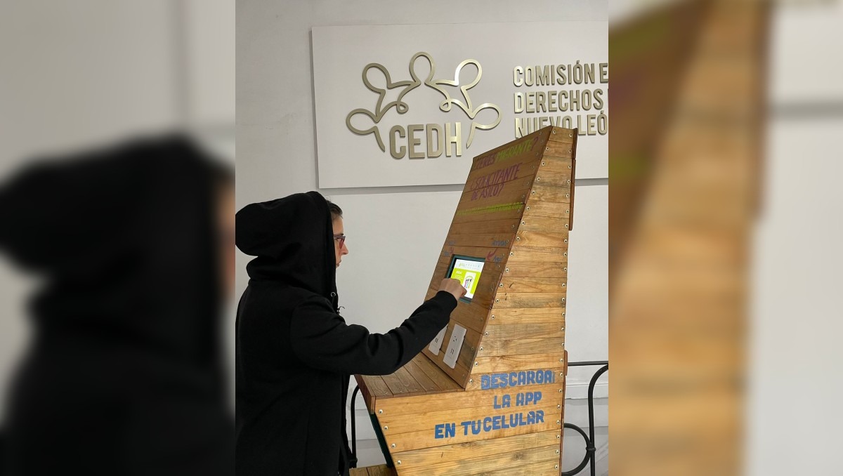 El módulo electrónico está conectado a la aplicación “Contigo, Sin Fronteras”. Foto: Especial