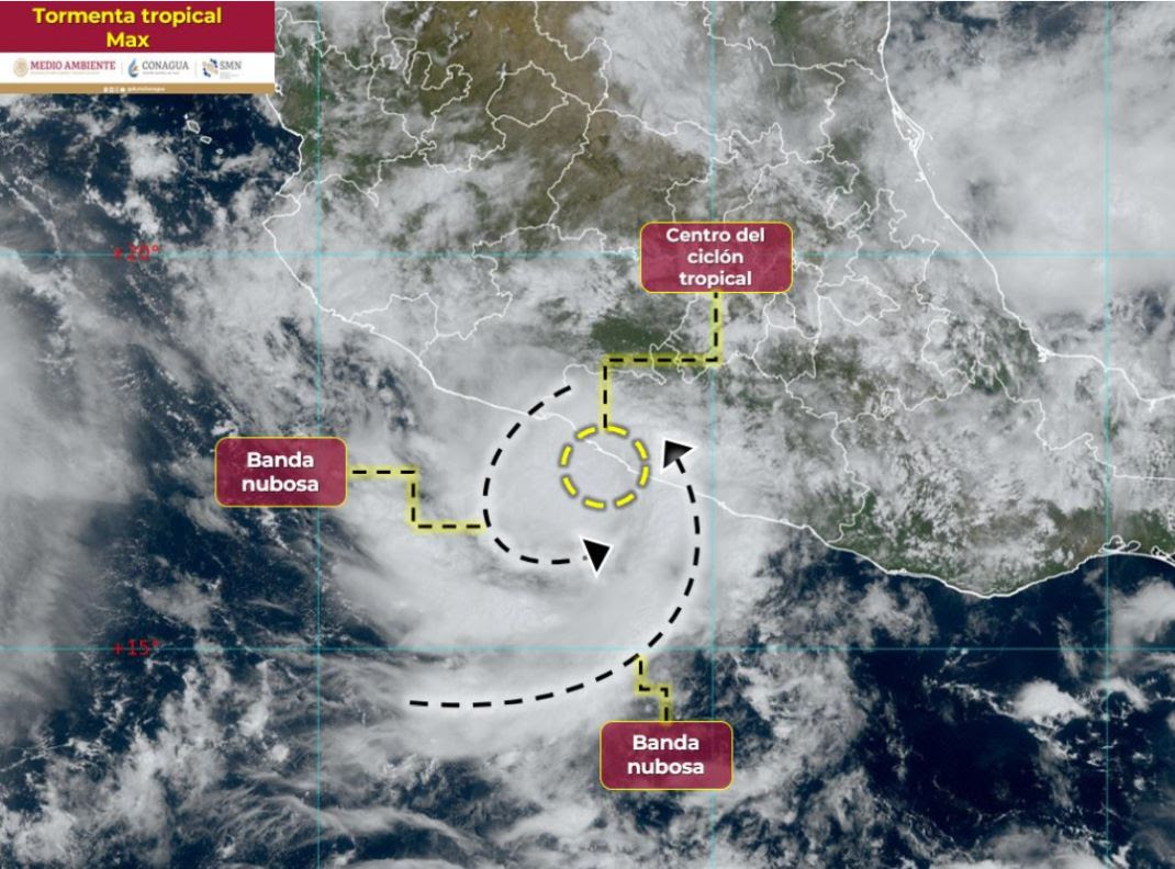 Tormenta tropical 'Max' tocó tierra en las costas de Guerrero (David Monroy).