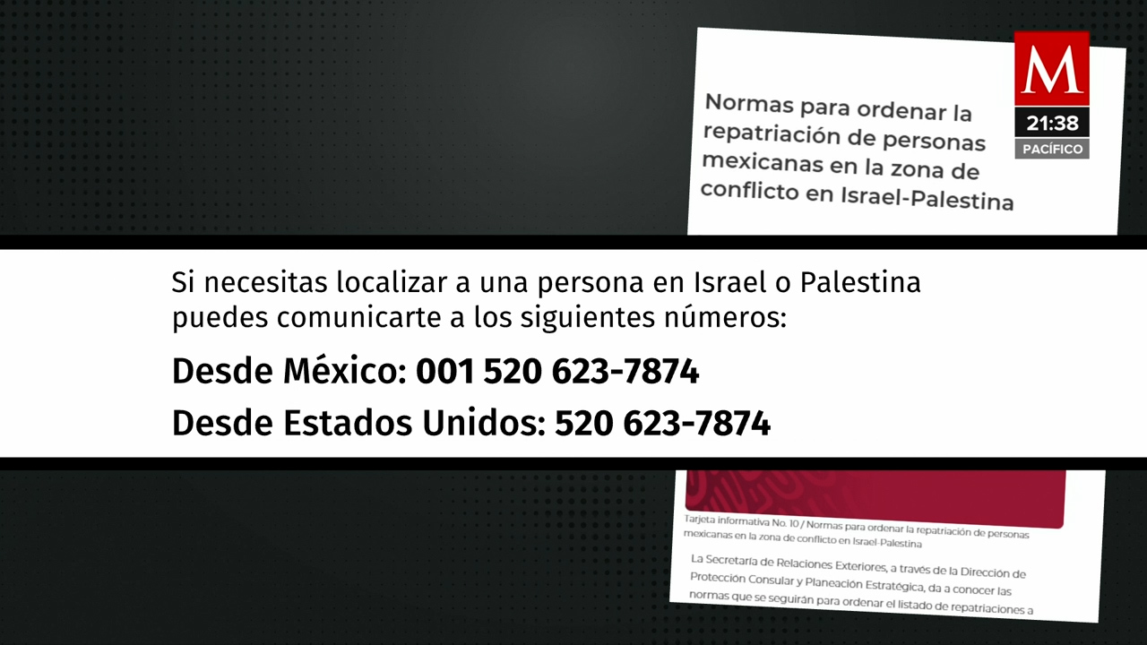 SRE emite directrices para la repatriación de mexicanos atrapados en Israel