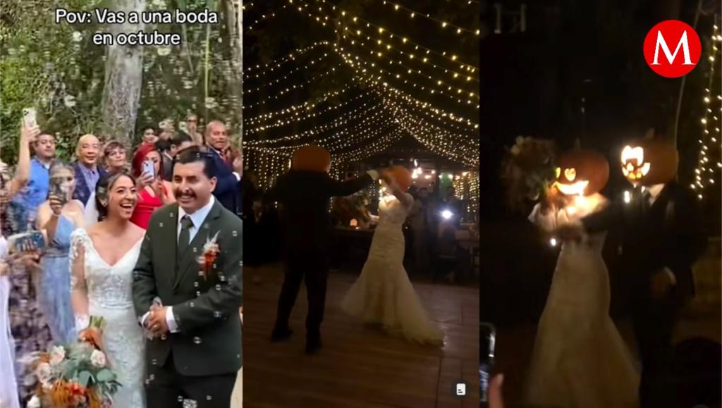 Los novios optaron por una estética otoñal.