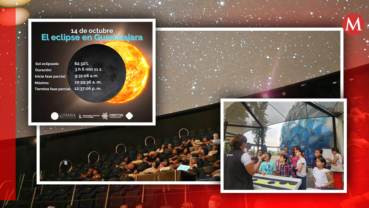Planetario Lunaria tiene todo listo para observar el eclipse de este sábado 14 en Guadalajara (Cortesía)