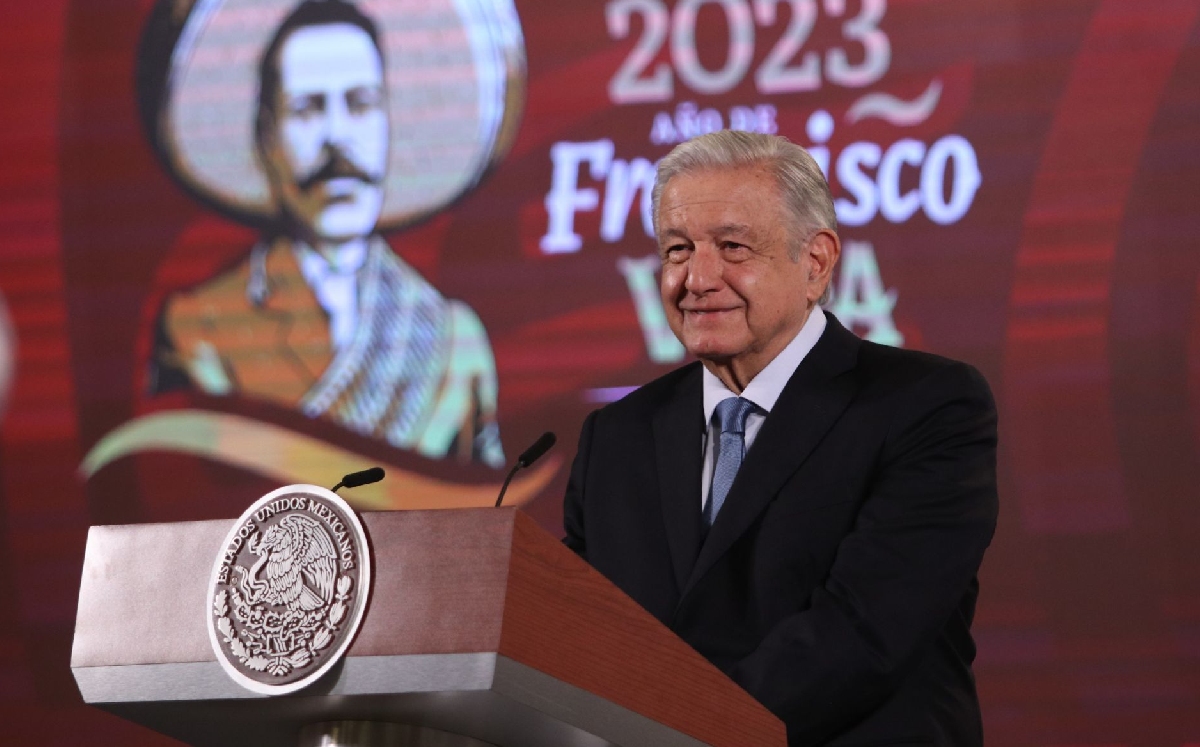 El presidente López Obrador el 11 de octubre en Palacio Nacional para su conferencia. | Cortesía