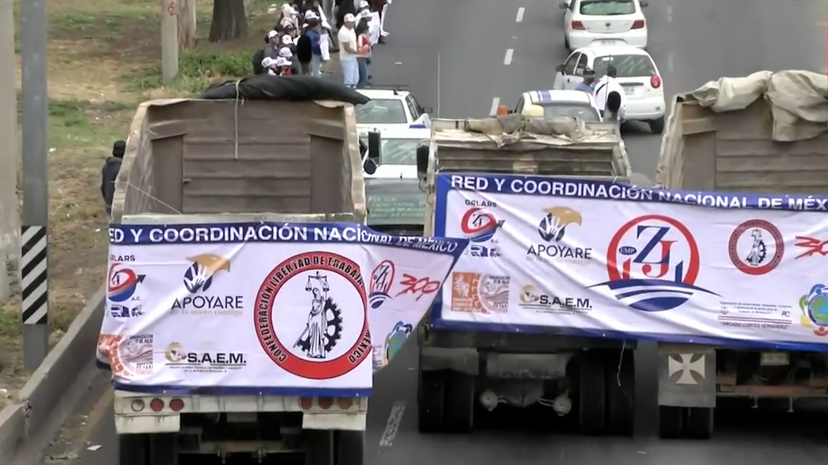 Transportistas realizan bloqueos en Edomex por extorsiones