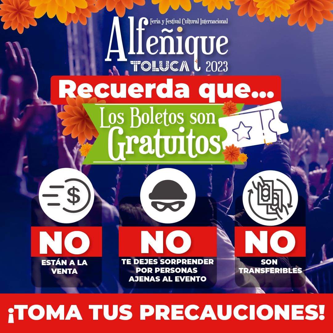 Ayuntamiento de Toluca recordó que son gratuitos.| (Especial)