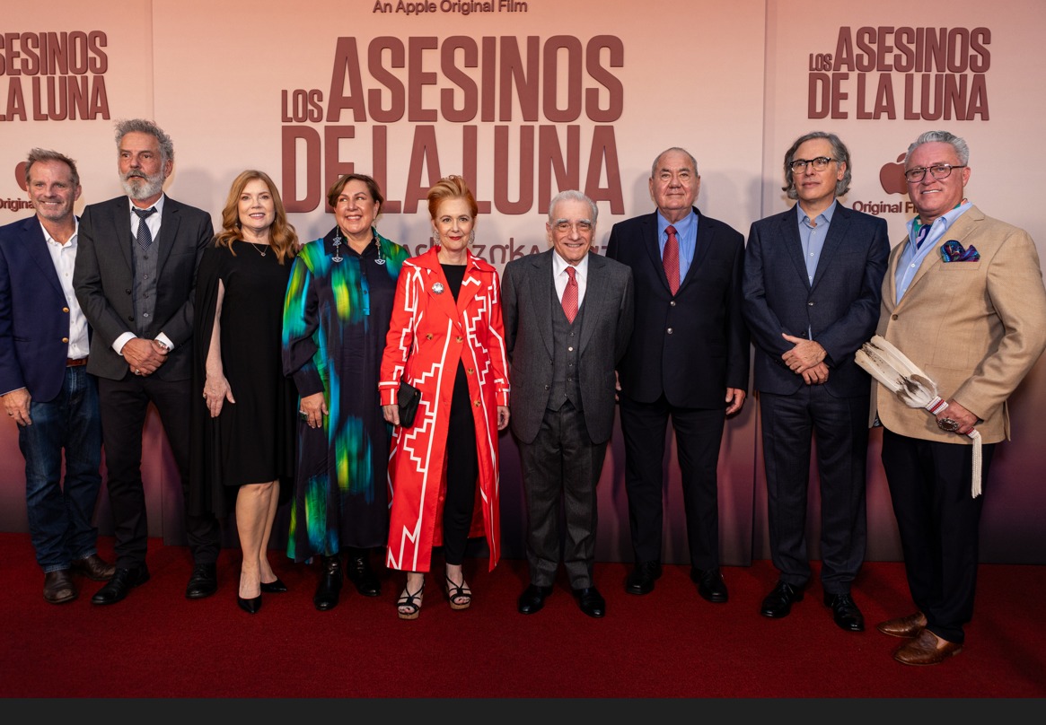 Martin Scorsese y el equipo de Los asesinos de la luna en la función de estreno / Especial