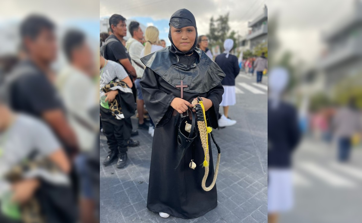 Pequeño acude a Romería en compañía de su familia (Karla Victoria Rodríguez)