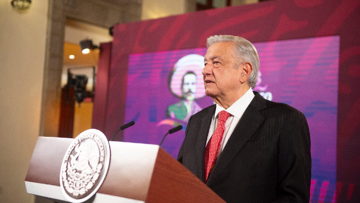 El presidente López Obrador en conferencia mañanera. | Cortesía
