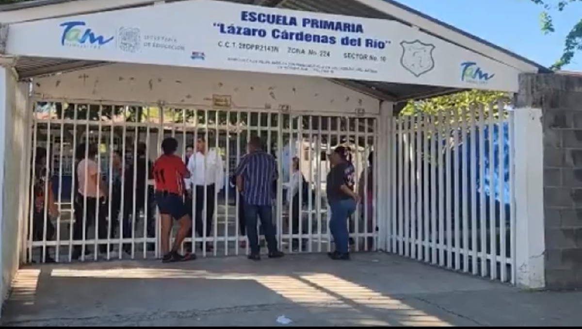 Escuela primaria Lázaro Cárdenas en Ciudad Victoria. (Telediario Victoria)