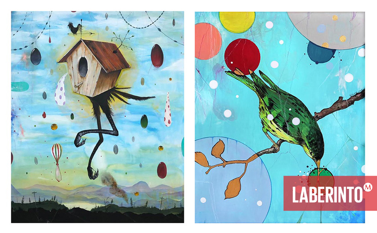 "Aquí no llueve y lo que se asoma son las alas de los pájaros..." (Arte: Fernando Villalvazo)