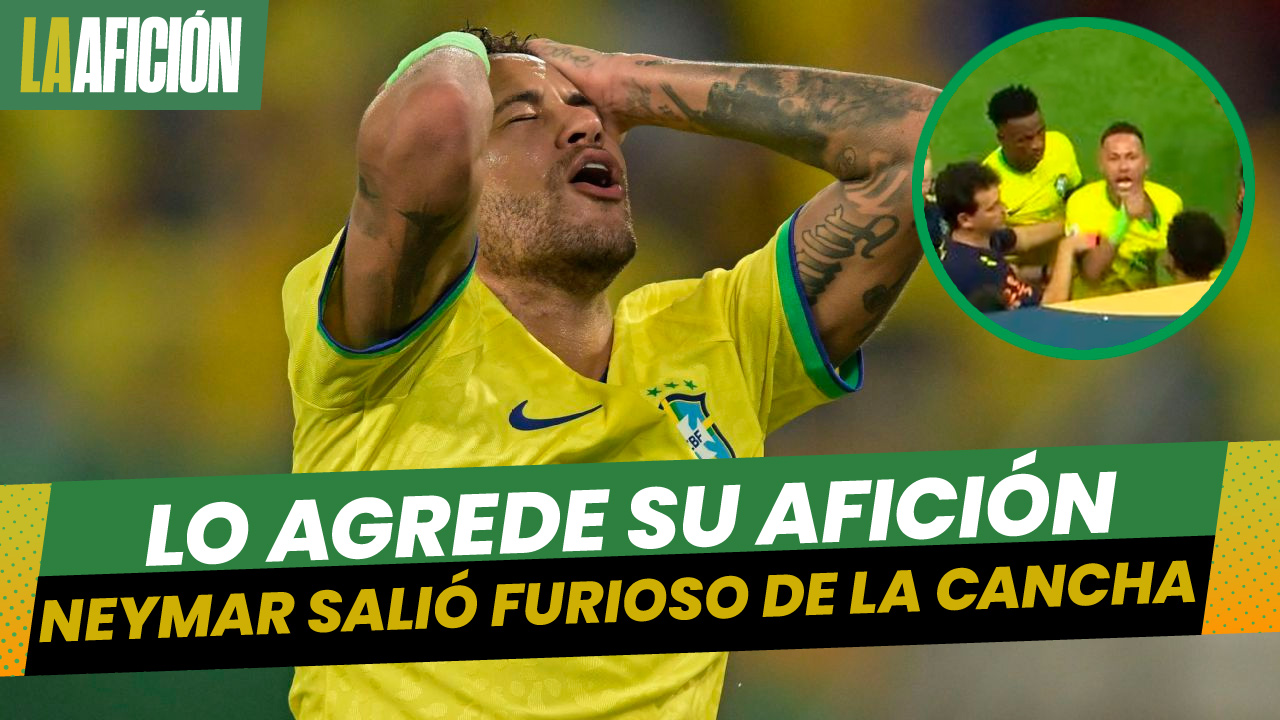 Neymar encara a aficionados brasileños tras recibir agresión desde tribunas