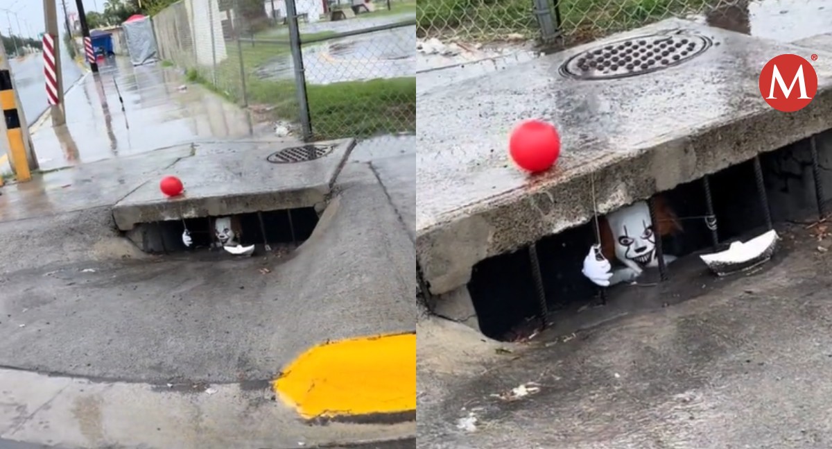 Graban a Pennywise en alcantarilla de Nuevo Laredo