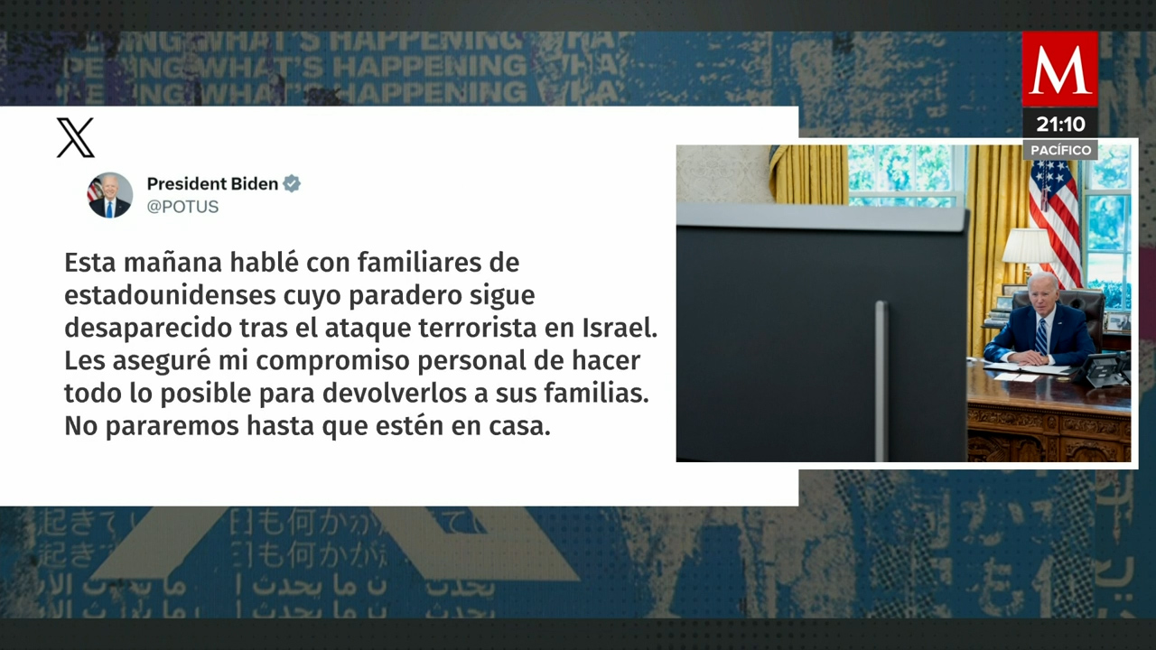 Joe Biden se compromete con la repatriación de estadounidenses desde Israel