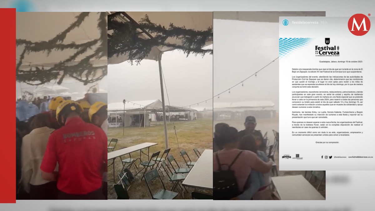 Festival de la Cerveza es cancelado tras lluvia en Zapopan (Especial)