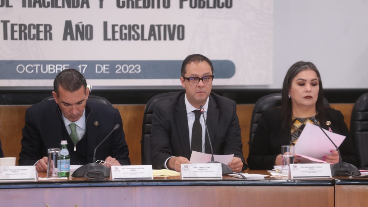 Gabriel Yorio González durante la primera reunión de la Comisión de Hacienda y Crédito Público de la Cámara de Diputados. Foto: (Jesús Quintanar)