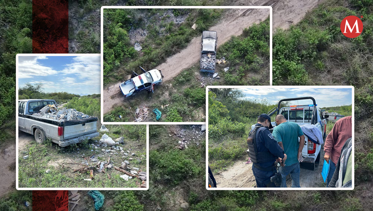 Hombres es arrestado y multado por contaminar en Escobedo | Foto: Diseño