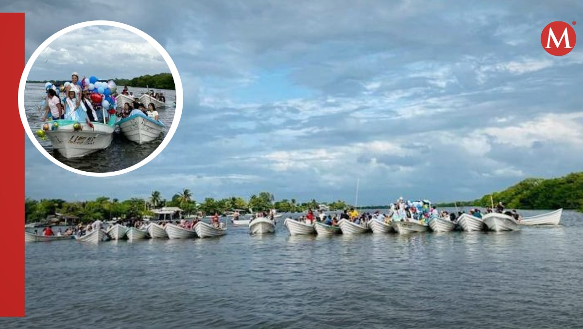 Pescadores realizan procesión náutica en Laguna de Tamiahua