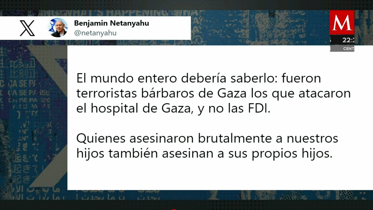 Declaraciones del primer ministro de Israel sobre el ataque al hospital en Gaza