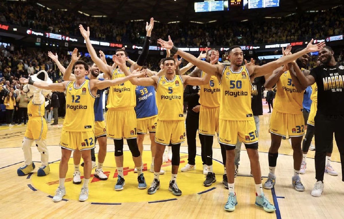 Equipo de basquet Maccabi de Tel Aviv, Israel (AFP)