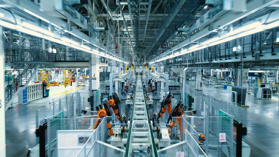 Vista de la planta Tiexi de BMW Brilliance Automotive en Shenyang, provincia de Liaoning, en el noreste de China. (Xinhua)