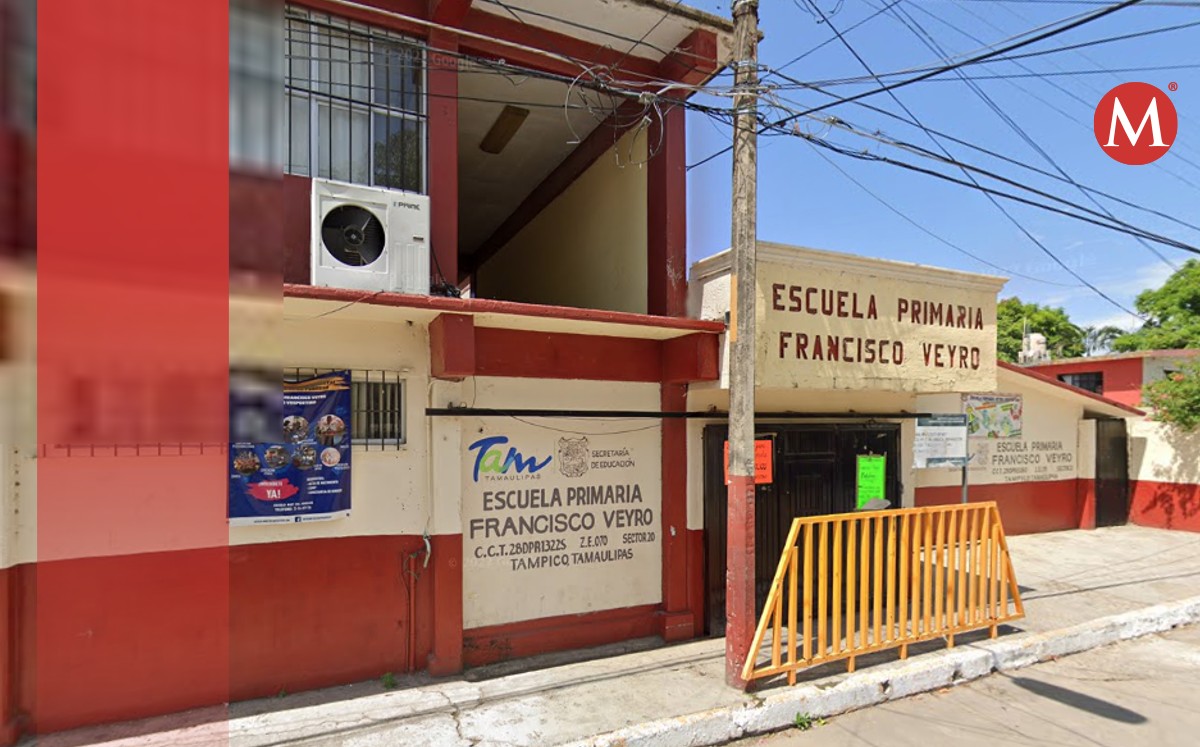 Suspenden clases en escuela de Tampico tras desplome de varillas en techumbre