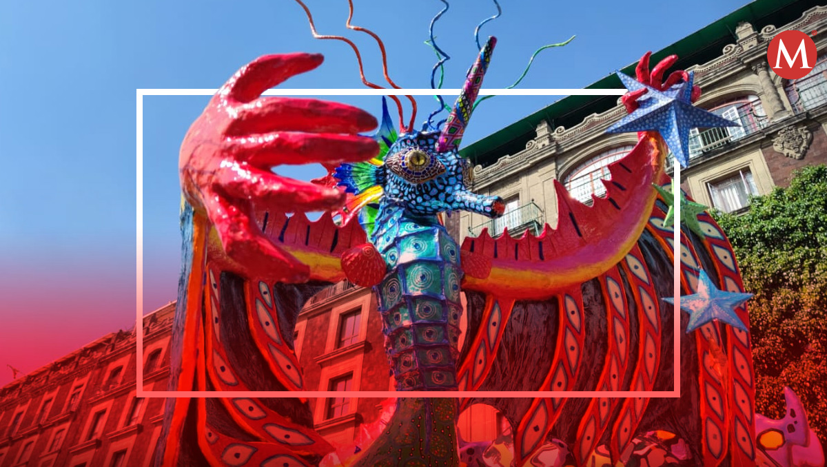 “El cazador de estrellas” uno de los más de 200 alebrijes que participó en el desfile. | Foto: Especial.