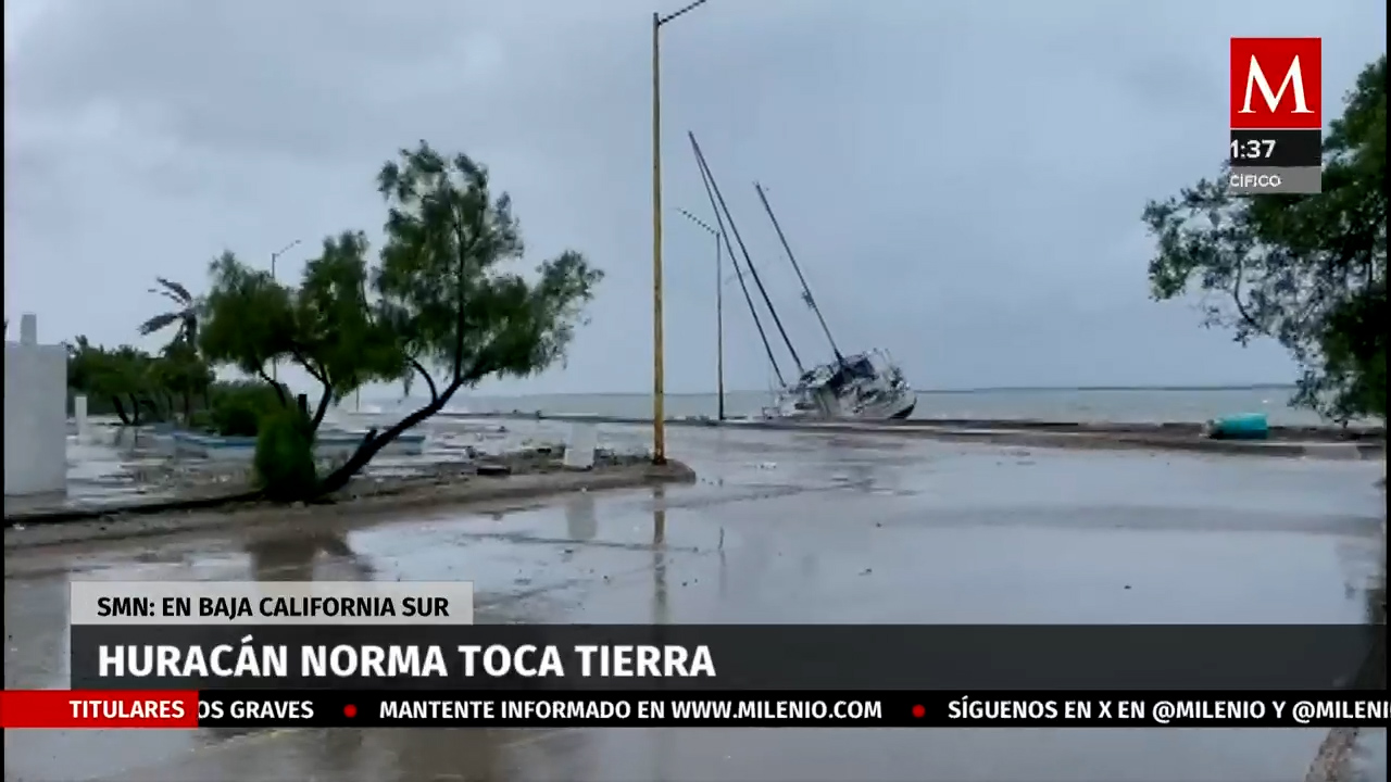 Huracán 'Norma' golpea Baja California Sur como tormenta de categoría 2