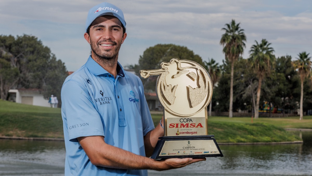 Álvaro Ortiz se lleva la Copa SIMSA en la Gira de Golf Profesional Mexicana (Cortesía)