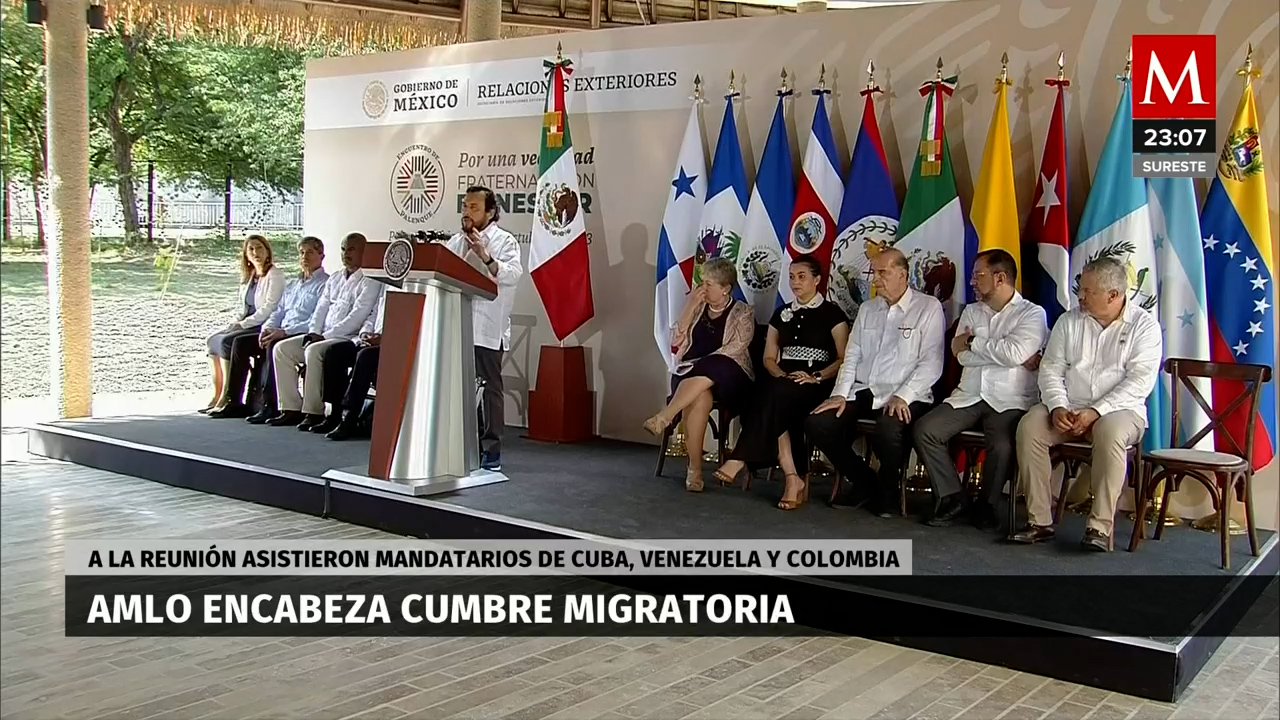 AMLO invita a sumar esfuerzos en cumbre migratoria