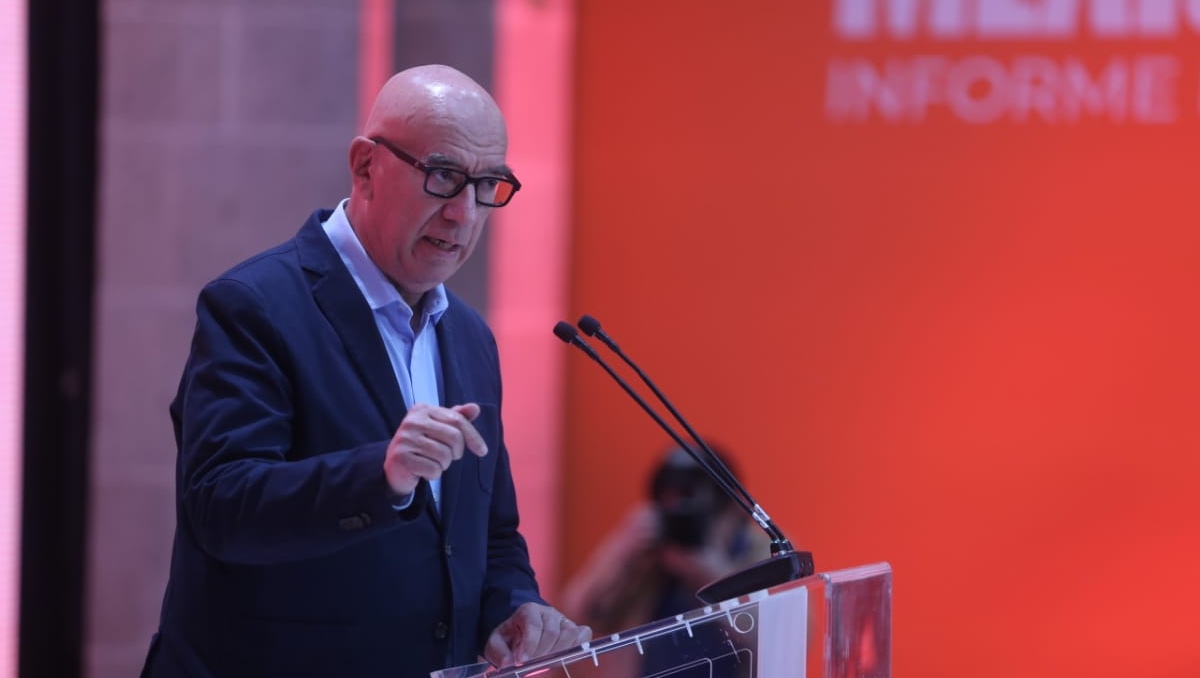 El dirigente de Movimiento Ciudadano, Dante Delgado en su informe de actividades. | Javier Ríos